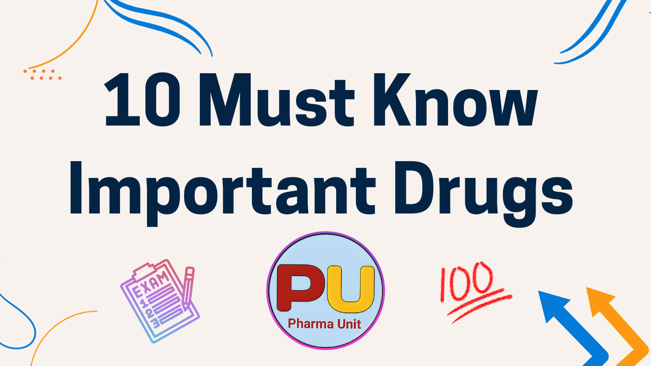 10 Must Know Important Drugs – Pharma Unit