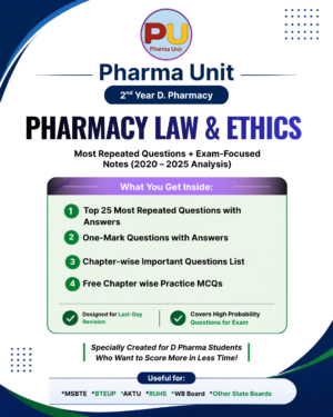 Pharmacy Law and Ethics IMP Pdf Notes